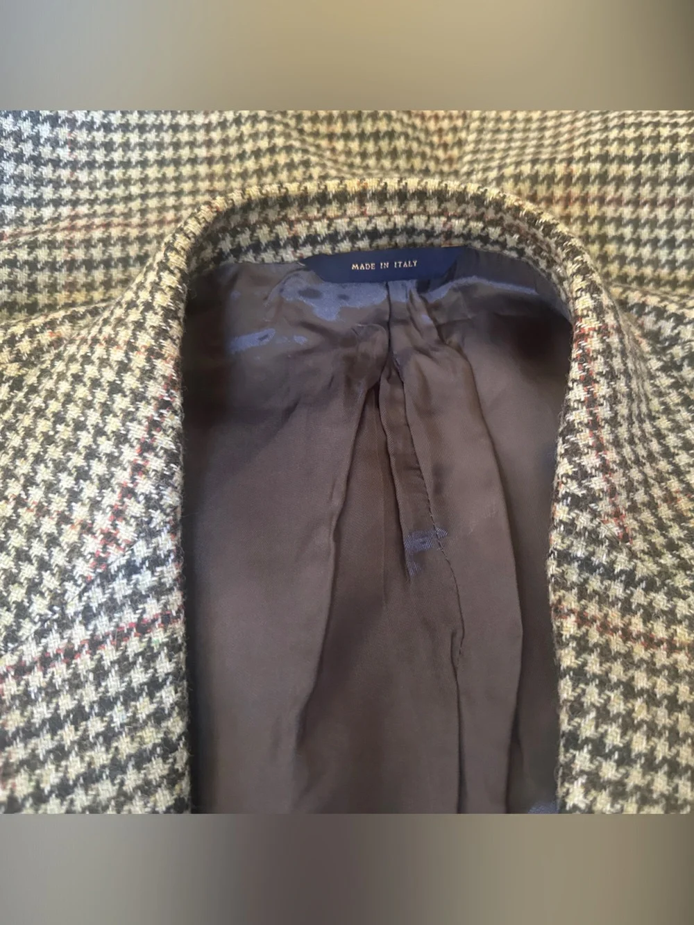 Brooks Brothers Houndstooth Wool Blend Men’s Sports Coat Blazer Size 42 L